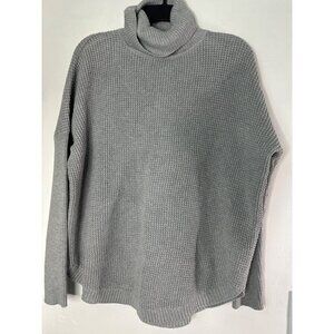 Michael Kors Womens Cable Knit Sweater Size L Gray Chunky Soft Cozy Fall Y2K